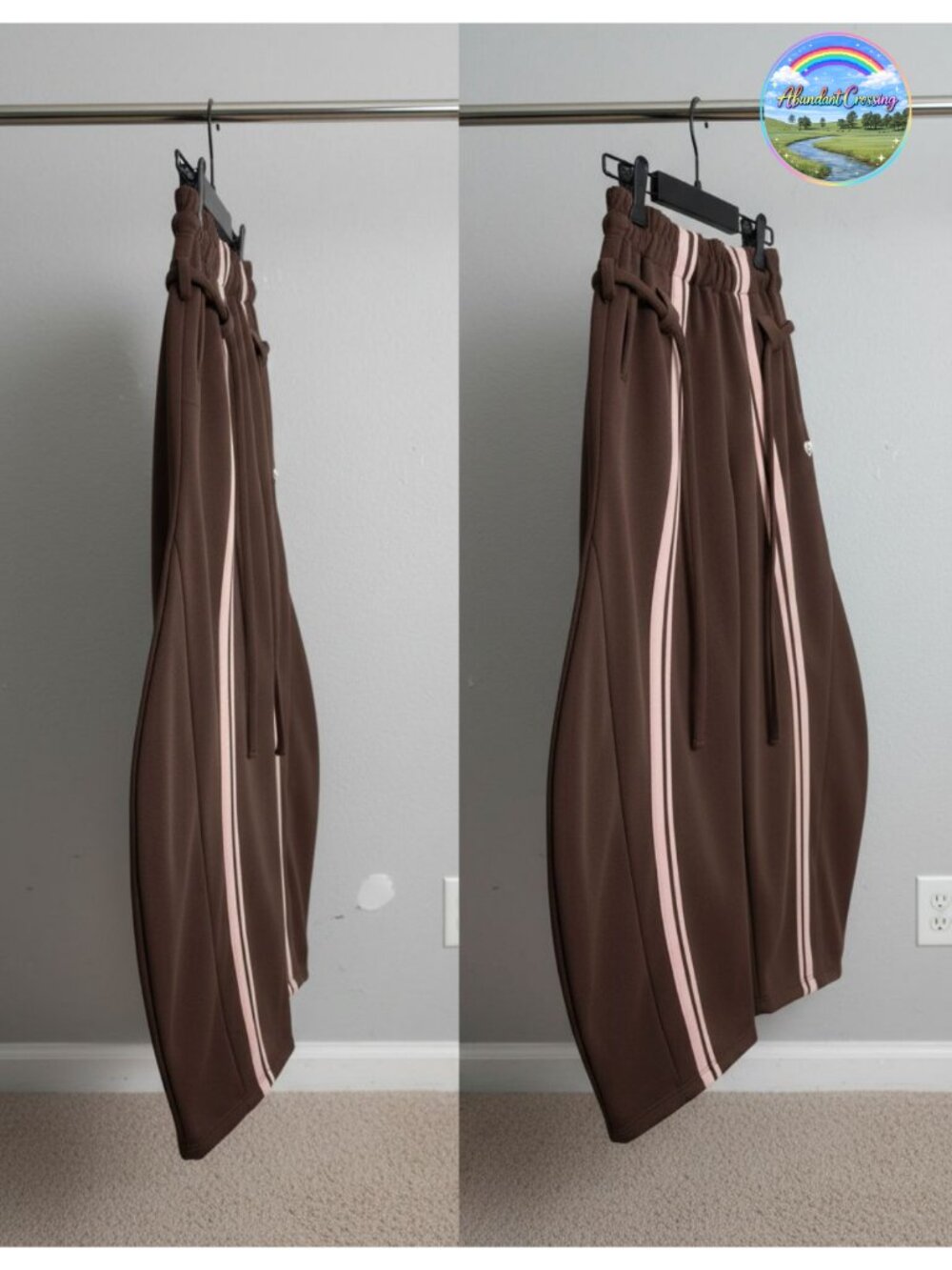 Striped Baggy Sweatpants Oversized Barrel Pants Wide Leg Elastic Waist Unisex